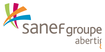 Logo Sanef Groupe — opérateur autoroutier partenaire de SBTP