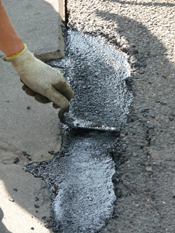 Nid de poule — résultat final après réparation